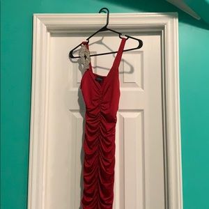 Mermaid style red prom dress